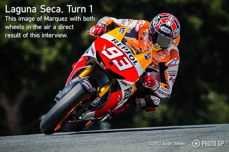 Marc Marquex Laguna Seca Turn 1 flying