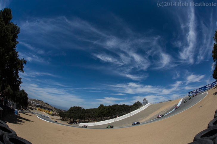 Bob Heathcote at Laguna Seca, Corkscrew