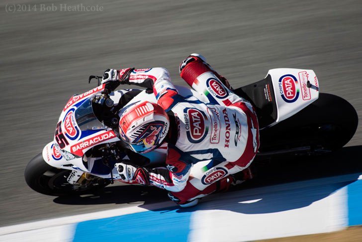 Bob Heathcote at Laguna Seca, Jonny Rea