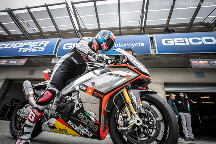 Bob Heathcote at Laguna Seca, Marco Melandri pit lane