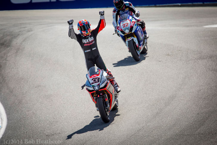 Bob Heathcote at Laguna Seca, Marco Melandri