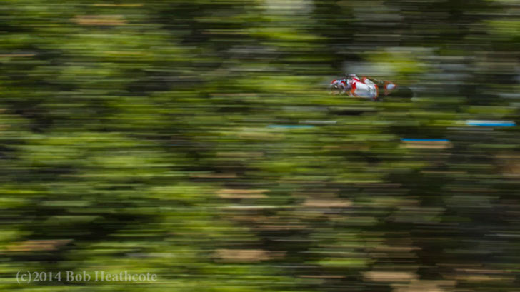 Bob Heathcote at Laguna Seca,  trees