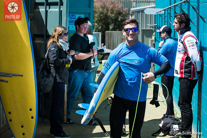 Broc Parkes ready to surf at Phillip Island