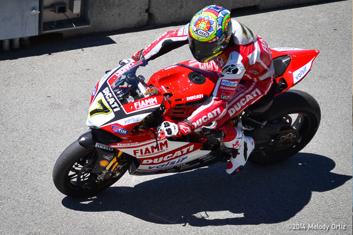 Chaz Davies pit lane Melody Ortiz