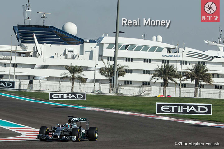 Lewis Hamilton and Dubawi Yacht Yas Marina 2014