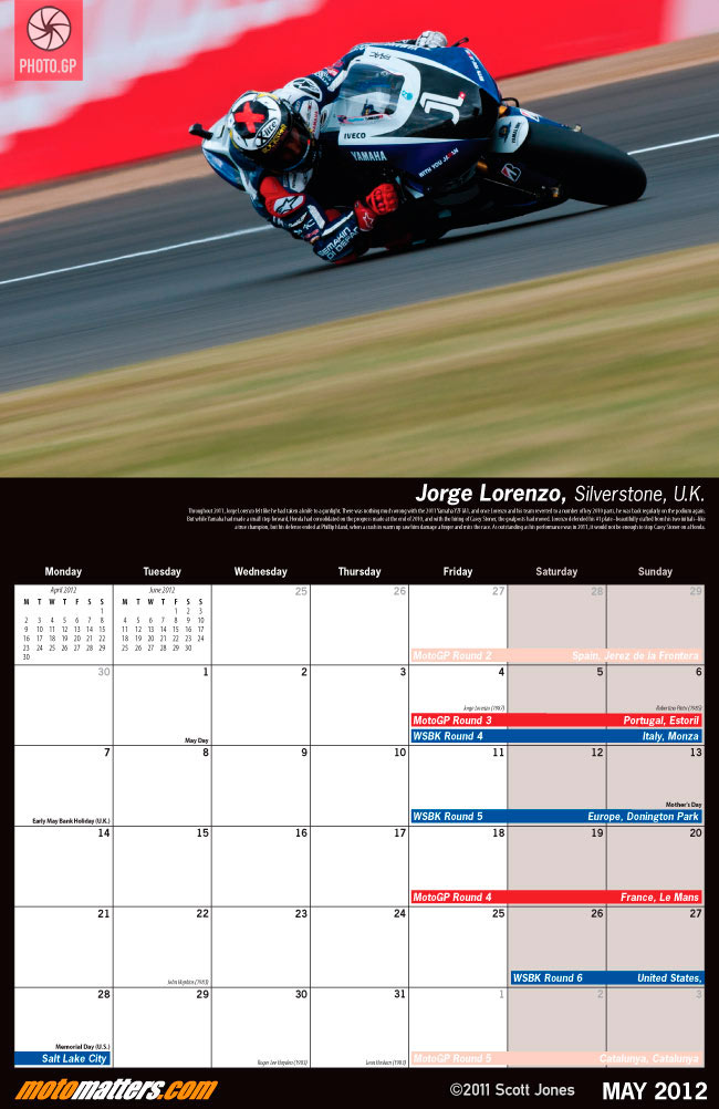 2011 motomatters calendar