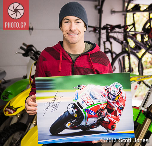 Nicky Hayden determined signed proof