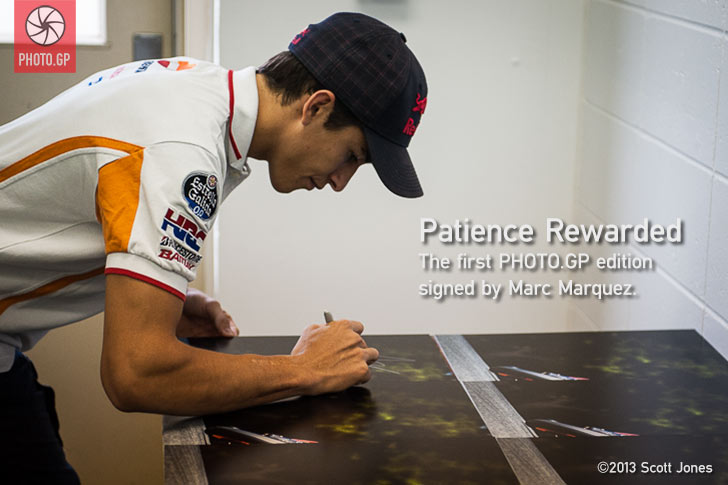 Marc Marquez signing First in Flight