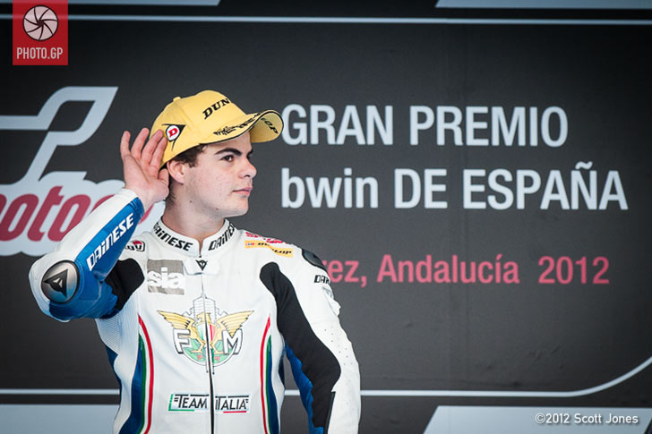 Jerez MotoGP 2012 Romano Fenati Moto3 podium