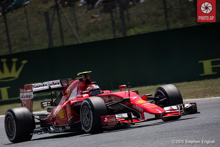 Kimi Raikkonnen Ferrari Catalunya 2015 Stephen English