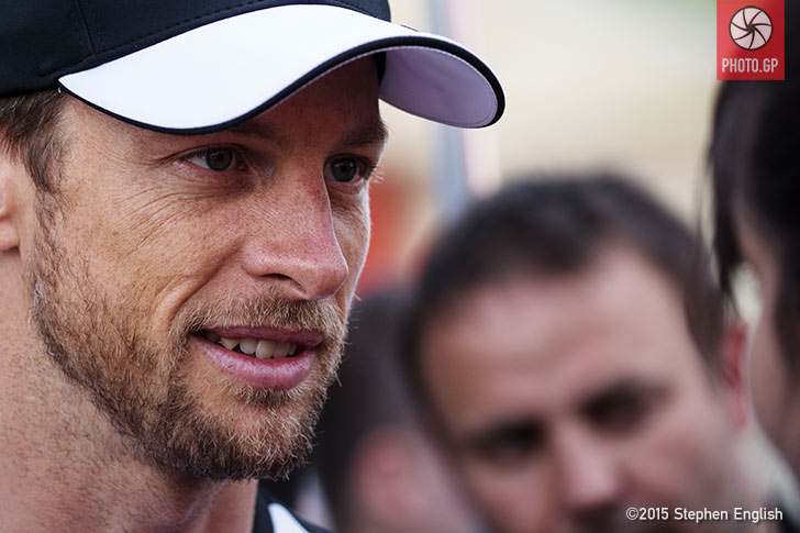 Jenson Button paddock Catalunya 2015 Stephen English