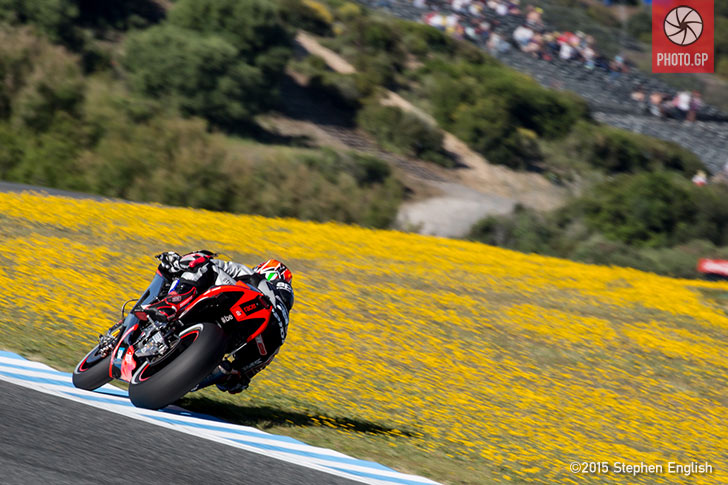 Marco Melandri Gresini Aprilia Jerez 2015 Stephen English