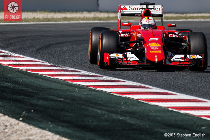 Sebastian Vettel Ferrari Catalunya 2015 Stephen English