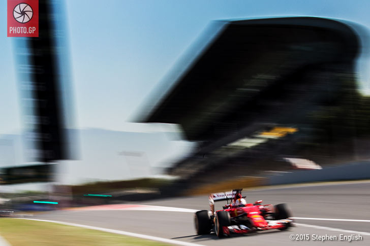 Sebastian Vettel Ferrari Catalunya 2015 Stephen English