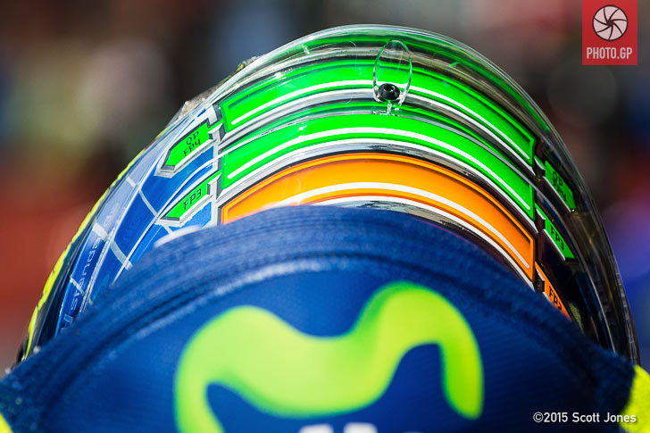 Valentino Rossi Mugello 2015 helmet rear