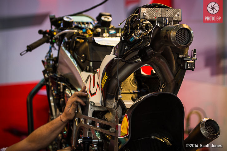 Ducati GP14 exhaust back