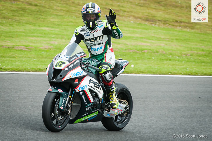 BSB Knockhill 2015 Superbike Shane Byrne PBM Kawasaki