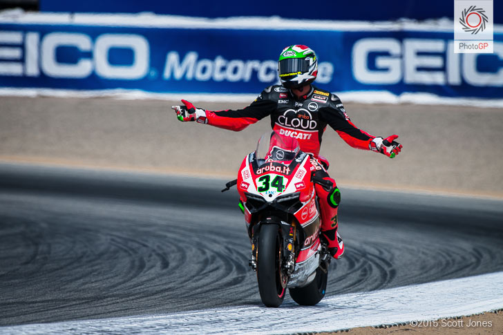 Davide Giugliano Ducati WSBK 2015 Laguna Seca