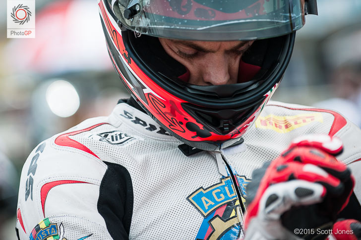 Leon Camier grid WSBK Laguna Seca