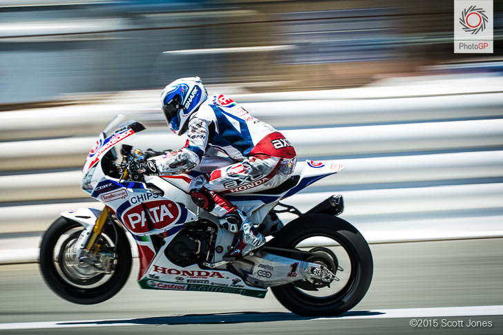 Sylvain Guintoli Honda WSBK 2015 Laguna Seca