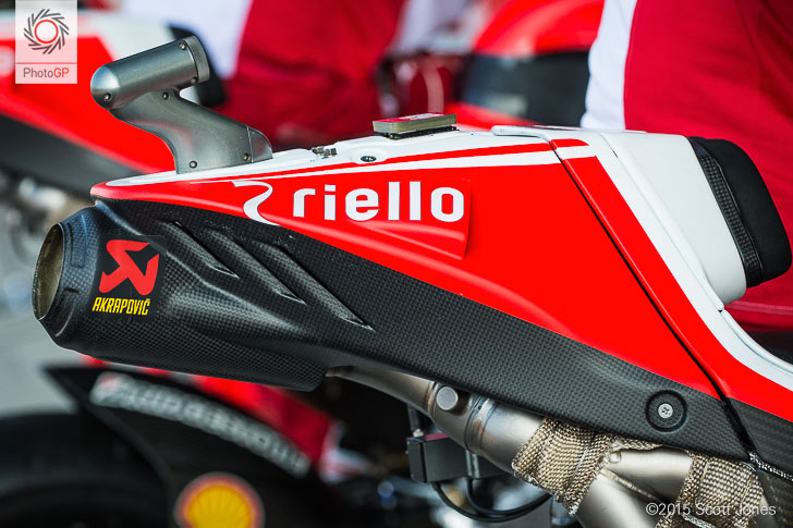 Ducati GP15 exhaust tail piece Brno 2015