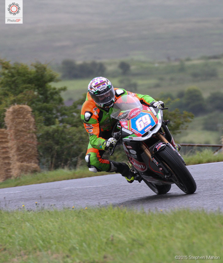 Glenn Irwin takes the Supertwin around the hills of Dundrod