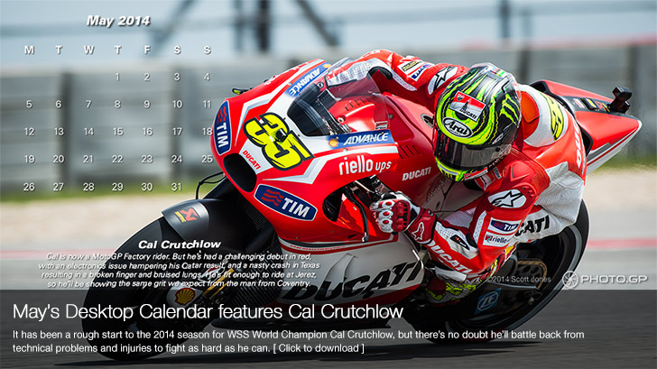 May 2014 Desktop Calendar Cal Crutchlow
