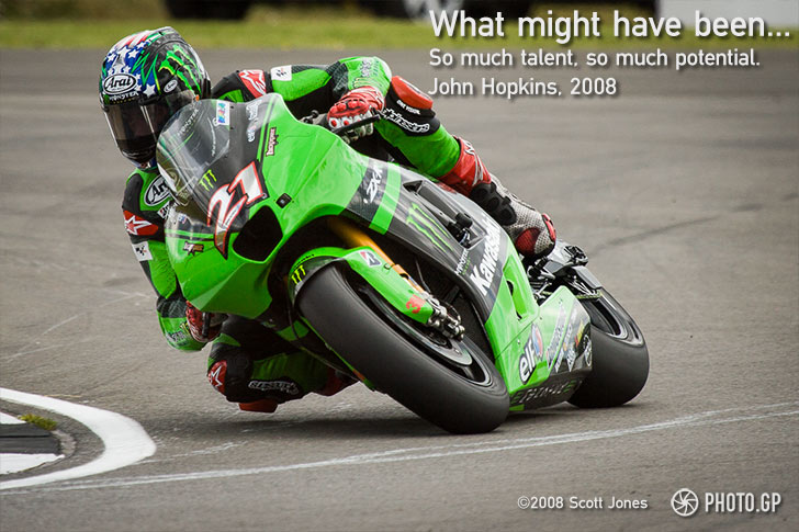 John Hopkins Kawasaki at Donington Park, 2008 MotoGP