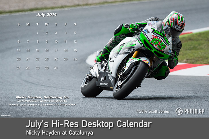 Nicky Hayden desktop calendar