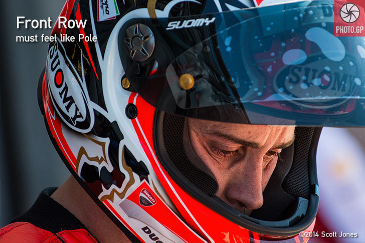 Andrea Dovizioso frotn row at Brno
