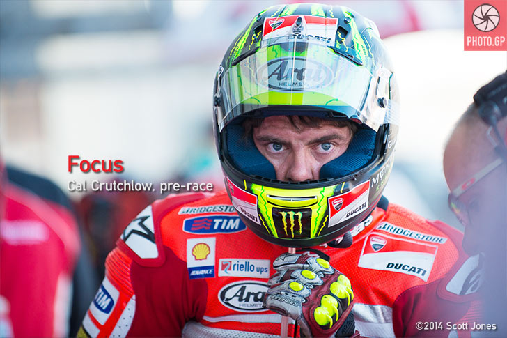 Cal Crutchlow in pit lane at Le Mans 2014