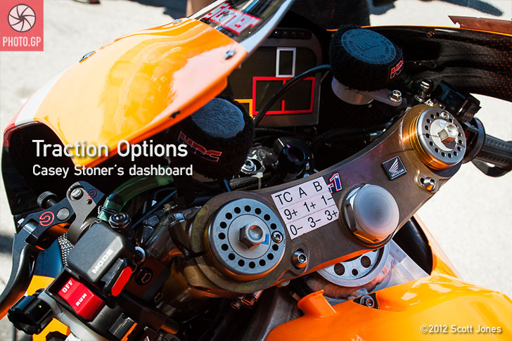 Casey Stoner Honda cockpit 2012