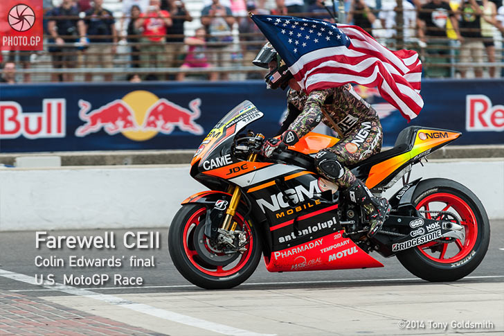 Colin Edwards-Stars-&-Stripes MotoGP by Tony Goldsmith