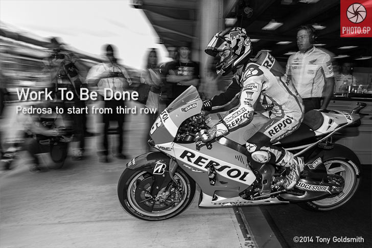 Dani Pedrosa pit lane Indy MotoGP by Tony Goldsmith