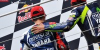 Jorge Lorenzo Valentino Rossi podium MotoGP by Dan Lo