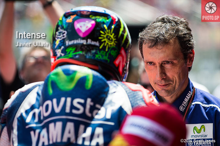 Jorge Lorenzo parc ferme Javier Ullate