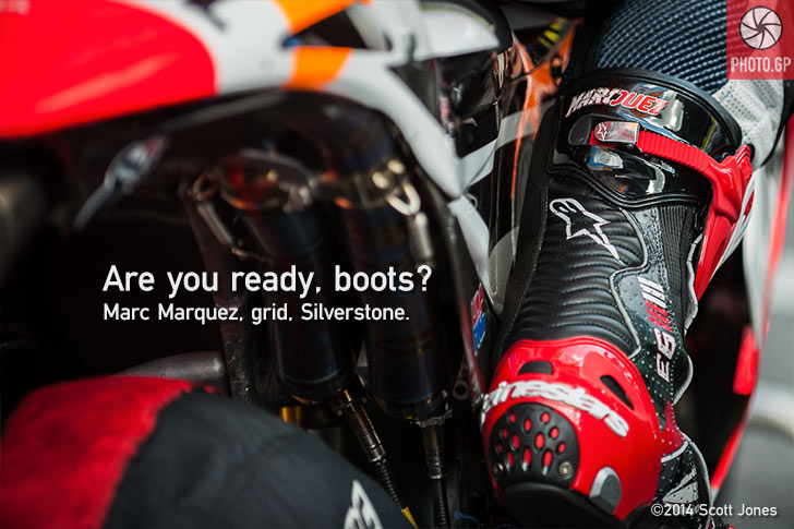 Marc Marquez Silverstone grid boot