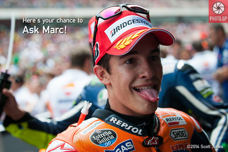 Marc Marquez sticks his tongue out at Catalunya 2014