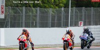 Marquez Pedrosa Lorenzo wheels up Catalunya