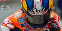 Dani Pedrosa at Silverstone pit lane