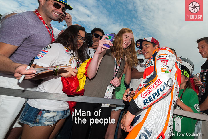 Marc Marquez Autograph and photo IMS 2014