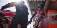 Marc Marquez in pit lane at Phillip Island