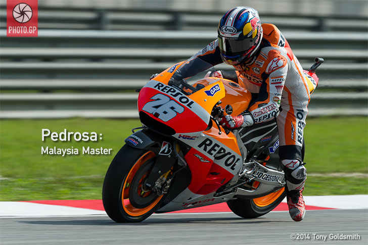 Dani Pedrosa at Sepang in Malaysia