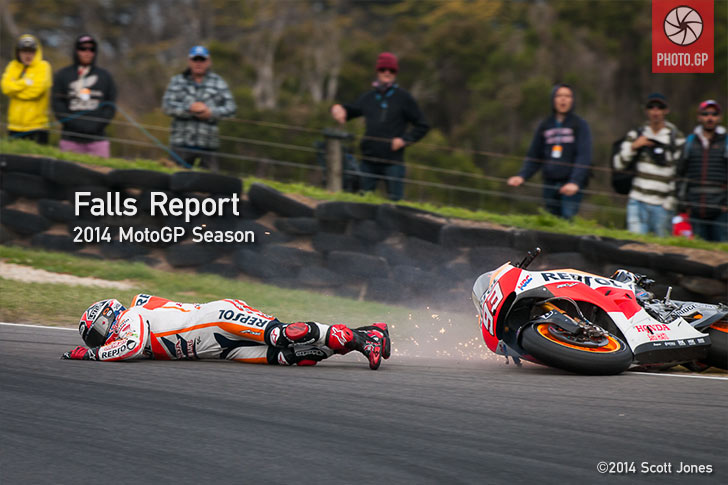 Marc Marquez Phillip Island crash 2014 Repsol Honda