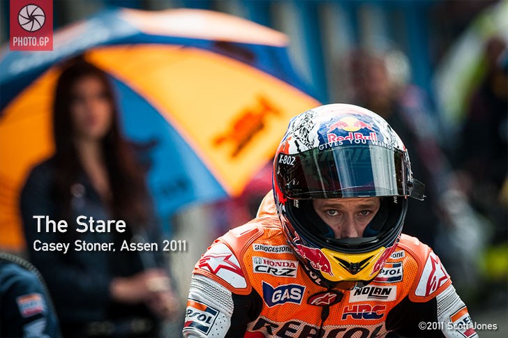 Casey Stoner pit lane Assen 2011 HRC Honda