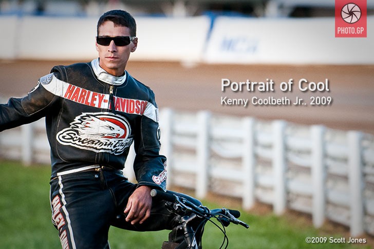 Kenny Coolbeth Jr. at the Indy Mile flat track