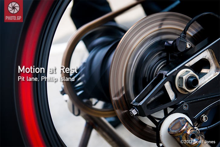 Yamaha wheel spinning in pit lane Bridgestone