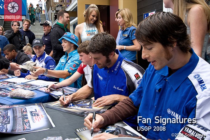 USGP fan autograph session Lorenzo Bostrum Vermeulen Toriano Wilson