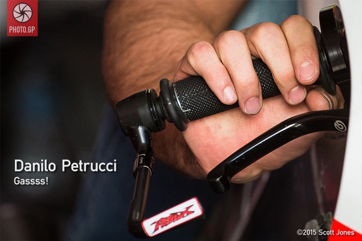 Danilo Petrucci throttle hand