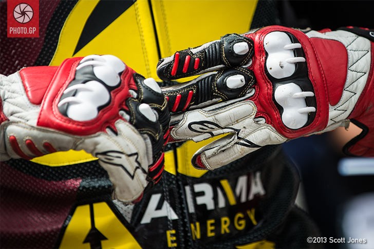 Scott Redding Alpinestars glove Mugello 2013